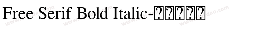 Free Serif Bold Italic字体转换